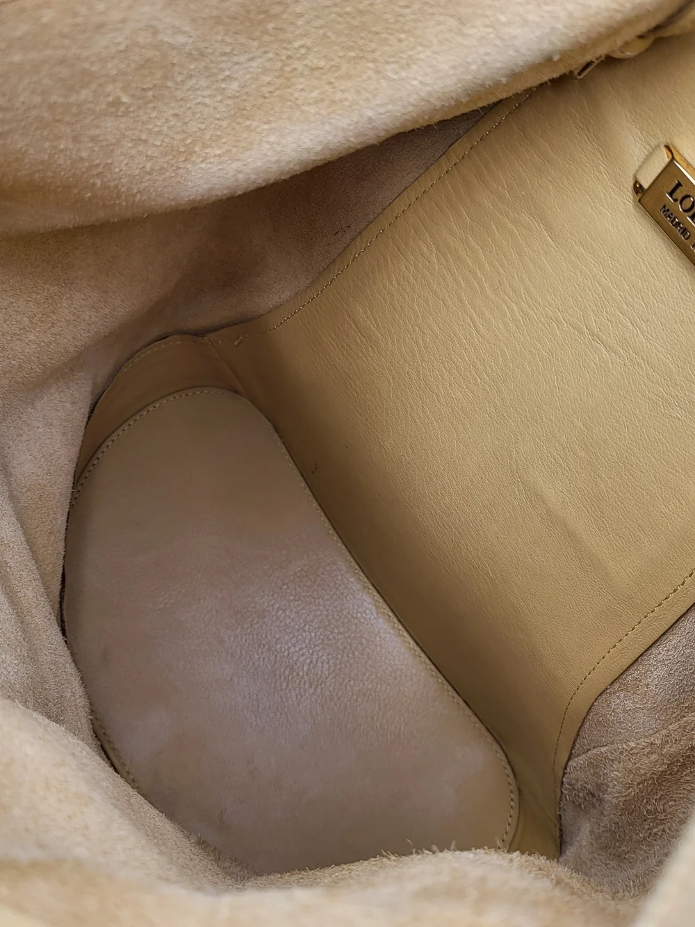 Loewe Anton Backpack-Shoulder in Pale Yellow Leather, Authentic w/COA